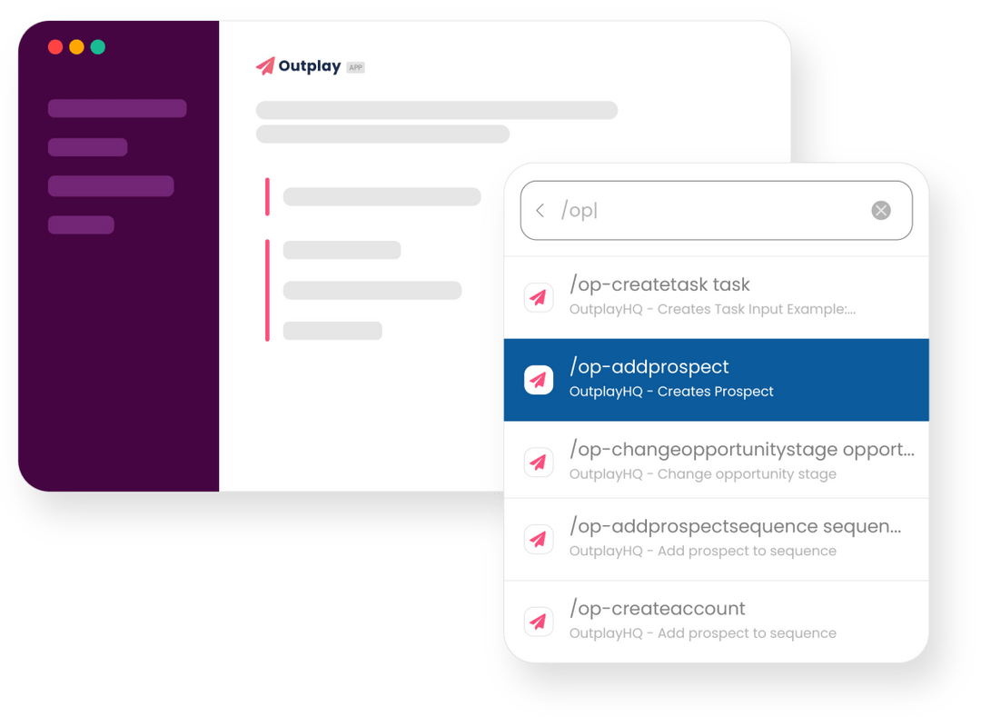 Create, add tasks, prospects and many more using quick Slack slash commands